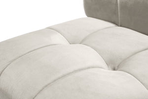 Limitless Velvet / Engineered Wood / Foam Contemporary Cream Velvet 6pc. Modular Sectional - 161" W x 63" D x 31" H