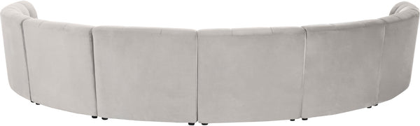 Limitless Velvet / Engineered Wood / Foam Contemporary Cream Velvet 8pc. Modular Sectional - 173" W x 86" D x 31" H