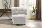 Limitless Velvet / Engineered Wood / Foam Contemporary Cream Velvet Modular Chair - 33" W x 31" D x 31" H