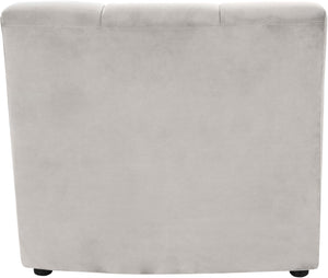 Limitless Velvet / Engineered Wood / Foam Contemporary Cream Velvet Modular Chair - 33" W x 31" D x 31" H