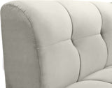 Limitless Velvet / Engineered Wood / Foam Contemporary Cream Velvet Modular Chair - 33" W x 31" D x 31" H