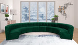 Limitless Velvet / Engineered Wood / Foam Contemporary Green Velvet 10pc. Modular Sectional - 173" W x 118" D x 31" H