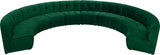 Limitless Velvet / Engineered Wood / Foam Contemporary Green Velvet 10pc. Modular Sectional - 173" W x 118" D x 31" H