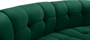 Limitless Velvet / Engineered Wood / Foam Contemporary Green Velvet 10pc. Modular Sectional - 173" W x 118" D x 31" H
