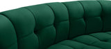 Limitless Velvet / Engineered Wood / Foam Contemporary Green Velvet 10pc. Modular Sectional - 173" W x 118" D x 31" H