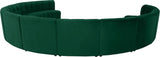 Limitless Velvet / Engineered Wood / Foam Contemporary Green Velvet 11pc. Modular Sectional - 173" W x 135" D x 31" H