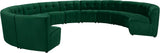 Limitless Velvet / Engineered Wood / Foam Contemporary Green Velvet 12pc. Modular Sectional - 173" W x 146" D x 31" H