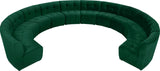 Limitless Velvet / Engineered Wood / Foam Contemporary Green Velvet 12pc. Modular Sectional - 173" W x 146" D x 31" H