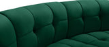 Limitless Velvet / Engineered Wood / Foam Contemporary Green Velvet 12pc. Modular Sectional - 173" W x 146" D x 31" H