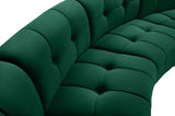 Limitless Velvet / Engineered Wood / Foam Contemporary Green Velvet 12pc. Modular Sectional - 173" W x 146" D x 31" H