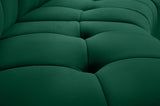 Limitless Velvet / Engineered Wood / Foam Contemporary Green Velvet 12pc. Modular Sectional - 173" W x 146" D x 31" H