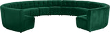 Limitless Velvet / Engineered Wood / Foam Contemporary Green Velvet 13pc. Modular Sectional - 173" W x 159" D x 31" H