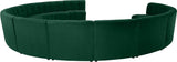 Limitless Velvet / Engineered Wood / Foam Contemporary Green Velvet 13pc. Modular Sectional - 173" W x 159" D x 31" H