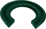 Limitless Velvet / Engineered Wood / Foam Contemporary Green Velvet 13pc. Modular Sectional - 173" W x 159" D x 31" H