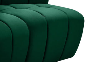 Limitless Velvet / Engineered Wood / Foam Contemporary Green Velvet 14pc. Modular Sectional - 173" W x 167" D x 31" H
