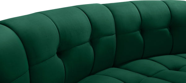 Limitless Velvet / Engineered Wood / Foam Contemporary Green Velvet 14pc. Modular Sectional - 173" W x 167" D x 31" H