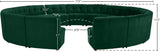 Limitless Velvet / Engineered Wood / Foam Contemporary Green Velvet 15pc. Modular Sectional - 173" W x 173" D x 31" H