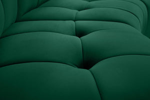 Limitless Velvet / Engineered Wood / Foam Contemporary Green Velvet 15pc. Modular Sectional - 173" W x 173" D x 31" H