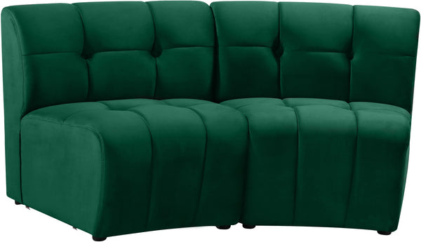Limitless Velvet / Engineered Wood / Foam Contemporary Green Velvet 2pc. Modular Sectional - 66" W x 34" D x 31" H