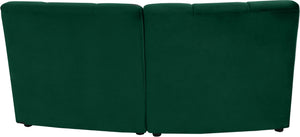 Limitless Velvet / Engineered Wood / Foam Contemporary Green Velvet 2pc. Modular Sectional - 66" W x 34" D x 31" H