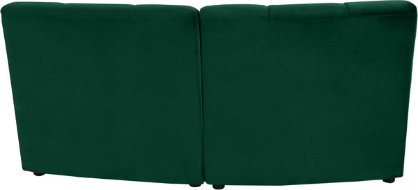 Limitless Velvet / Engineered Wood / Foam Contemporary Green Velvet 2pc. Modular Sectional - 66" W x 34" D x 31" H