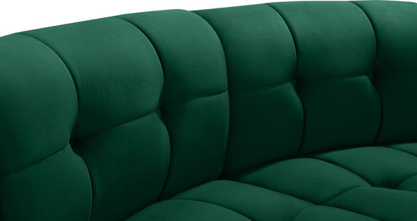 Limitless Velvet / Engineered Wood / Foam Contemporary Green Velvet 2pc. Modular Sectional - 66" W x 34" D x 31" H