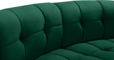 Limitless Velvet / Engineered Wood / Foam Contemporary Green Velvet 2pc. Modular Sectional - 66" W x 34" D x 31" H