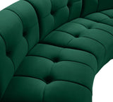 Limitless Velvet / Engineered Wood / Foam Contemporary Green Velvet 2pc. Modular Sectional - 66" W x 34" D x 31" H