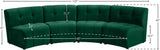 Limitless Velvet / Engineered Wood / Foam Contemporary Green Velvet 4pc. Modular Sectional - 123" W x 45" D x 31" H