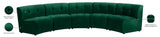 Limitless Velvet / Engineered Wood / Foam Contemporary Green Velvet 5pc. Modular Sectional - 145" W x 55" D x 31" H