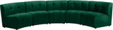 Limitless Velvet / Engineered Wood / Foam Contemporary Green Velvet 5pc. Modular Sectional - 145" W x 55" D x 31" H