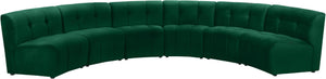 Limitless Velvet / Engineered Wood / Foam Contemporary Green Velvet 6pc. Modular Sectional - 161" W x 63" D x 31" H