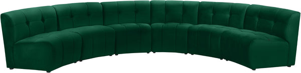 Limitless Velvet / Engineered Wood / Foam Contemporary Green Velvet 6pc. Modular Sectional - 161" W x 63" D x 31" H