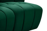Limitless Velvet / Engineered Wood / Foam Contemporary Green Velvet 6pc. Modular Sectional - 161" W x 63" D x 31" H