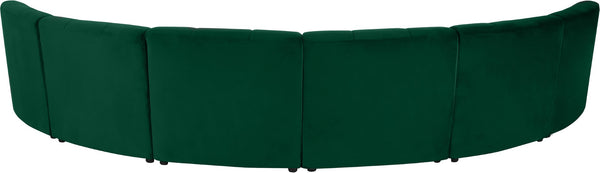 Limitless Velvet / Engineered Wood / Foam Contemporary Green Velvet 6pc. Modular Sectional - 161" W x 63" D x 31" H