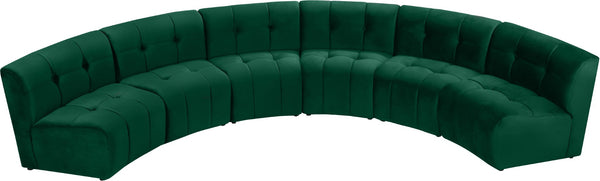 Limitless Velvet / Engineered Wood / Foam Contemporary Green Velvet 6pc. Modular Sectional - 161" W x 63" D x 31" H