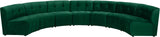 Limitless Velvet / Engineered Wood / Foam Contemporary Green Velvet 7pc. Modular Sectional - 170" W x 76" D x 31" H