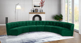 Limitless Velvet / Engineered Wood / Foam Contemporary Green Velvet 7pc. Modular Sectional - 170" W x 76" D x 31" H