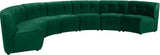 Limitless Velvet / Engineered Wood / Foam Contemporary Green Velvet 7pc. Modular Sectional - 170" W x 76" D x 31" H