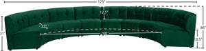 Limitless Velvet / Engineered Wood / Foam Contemporary Green Velvet 8pc. Modular Sectional - 173" W x 86" D x 31" H