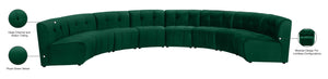 Limitless Velvet / Engineered Wood / Foam Contemporary Green Velvet 8pc. Modular Sectional - 173" W x 86" D x 31" H