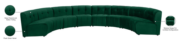 Limitless Velvet / Engineered Wood / Foam Contemporary Green Velvet 8pc. Modular Sectional - 173" W x 86" D x 31" H