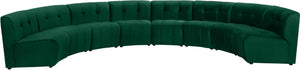 Limitless Velvet / Engineered Wood / Foam Contemporary Green Velvet 8pc. Modular Sectional - 173" W x 86" D x 31" H