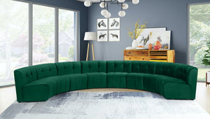 Limitless Velvet / Engineered Wood / Foam Contemporary Green Velvet 8pc. Modular Sectional - 173" W x 86" D x 31" H