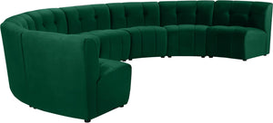 Limitless Velvet / Engineered Wood / Foam Contemporary Green Velvet 8pc. Modular Sectional - 173" W x 86" D x 31" H