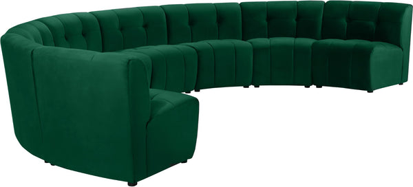 Limitless Velvet / Engineered Wood / Foam Contemporary Green Velvet 8pc. Modular Sectional - 173" W x 86" D x 31" H