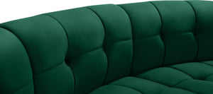 Limitless Velvet / Engineered Wood / Foam Contemporary Green Velvet 8pc. Modular Sectional - 173" W x 86" D x 31" H