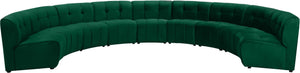 Limitless Velvet / Engineered Wood / Foam Contemporary Green Velvet 9pc. Modular Sectional - 173" W x 102" D x 31" H