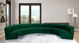 Limitless Velvet / Engineered Wood / Foam Contemporary Green Velvet 9pc. Modular Sectional - 173" W x 102" D x 31" H