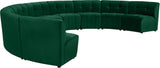 Limitless Velvet / Engineered Wood / Foam Contemporary Green Velvet 9pc. Modular Sectional - 173" W x 102" D x 31" H